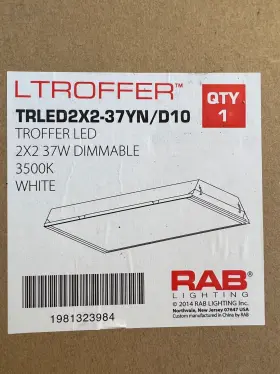 TRLED2X237YND10 RAB Lighting Led Recessed Recess Troffer