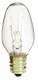 Satco S3902 130V Candelabra Base 7-Watt 7C7 Night Light Bulb, Clear