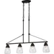Nuvo Laurel 4 Light Trestle w/ Clear Seeded Glass, Sudbury Bronze - 60-5548