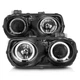 Anzo 121003 Projector Halo Headlights Black For Acura Integra 94-97