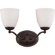 Nuvo Patton 2 Light Vanity Fixture w/ Frosted Glass, Prairie Bronze - 60-5132