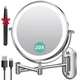 "Auxmir 8"" Wall Mounted Lighted Makeup Mirror 1X/20X Touch Dimmable"