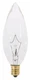 Satco A3682 130V Candelabra Base 25-Watt B9.5 Light Bulb, Clear