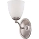 Nuvo Patton 1 Light Vanity Fixture w/ Frosted Glass, Brushed Nickel - 60-5031