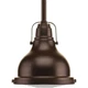 Progress Lighting P5050 Bronze Fresnel Lens Single Light 6"W Mini Pendant