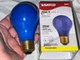 SATCO S6092 25 Watt A19 130V Light Bulb, Ceramic Blue Party Bulb