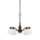 Nuvo Patton 5 Light Chandelier, Frosted Glass, Prairie Bronze - 60-5143