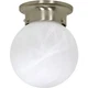 Nuvo 60/257 Lighting 60-257 Flush Mount Light with Alabaster Ball Glass, Brushed