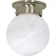 Nuvo Lighting 1 Light 6" Flush, Alabaster Glass, Brushed Nickel - 60-257