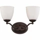 Nuvo 60-5132 - 2-Lights Vanity Fixture in Prairie Bronze with Frosted Glass