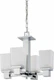 Nuvo 60-4005 - Chandelier in Polished Chrome Finish with Sandstone Etched Glass