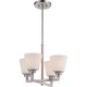 Nuvo Mobili 4 Light Chandelier w/ Satin White Glass, Brushed Nickel - 60-5458
