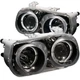 ANZO Fits 1994-1997 Acura Integra Projector Headlights With Halo, Black Housing