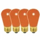 Satco S3964 11W 130V S14 Ceramic Orange E26 Base - 4 bulbs/PK