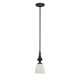 Nuvo Patton 1 Light Mini Pendant w/ Frosted Glass, Prairie Bronze - 60-5137