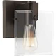 Progress Lighting P300105 Bronze Glayse Single Light 7"W Bathroom Sconce
