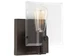 Progress Lighting Glayse Collection 1-Light Antique Bronze Clear Vanity Light