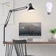 Swing Arm Desk Lamp for Home Office 360&deg;Adjustable,Tall Metal Clamp on lamp