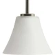Progress Lighting P5300 Bronze/White Bravo Single Light 7"W Mini Pendant