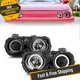 Anzo 121003 Black LED Halo Projector Headlights for 1994-1997 Acura Integra