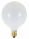 Satco A3925 130V Candelabra Base 25-Watt G16.5 Light Bulb, Satin White
