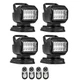Golight Golight GT Portable High Flux LED Black Spotlights w/ Remotes Set of 4