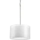 Progress Lighting P5036-09 Cuddle 1-Lt. Mylar Drum Pendant with White mylar shad