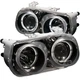 ANZO 121003 for 1994-1997 Acura Integra Projector Headlights w/ Halo Black
