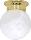Nuvo Lighting 60/255 Brass 2-Light 6"W Flush Mount Ceiling Fixture