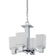 Nuvo Parker 4 Light Chandelier w/ Sandstone Etched Glass - 60-4005