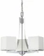 Nuvo 60-4085 - Chandelier in Polished Chrome Finish with White Satin Glass