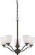 Nuvo 60-5135 - Chandelier (Arms Up) in Prairie Bronze with Frosted Glass