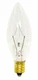 Satco S3345 130V Candelabra Base 15-Watt B8 Petite Light Bulb, Clear