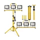 21000Lumen LED Work Lights with Stand - 3 Head Portable Work Light on Stand -...
