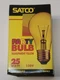 Pack Of (6) SATCO S6083 E 26 Party Light Bulb Transparent Yellow 25W 130V 