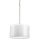Progress Lighting P5036-09 Cuddle 1-Lt. Mylar Drum Pendant with White mylar