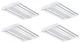 (case of 4) Hubbell Columbia Lighting LED Linear High Bay, 5000K, 10,500
