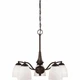 Nuvo 60-5143 - 5-Lights Prairie Bronze Chandelier with Frosted Glass