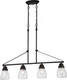 NUVO 60-5548 - Laurel 4 Light 36" Island Pendant w/ Clear Seeded Glass - Bronze